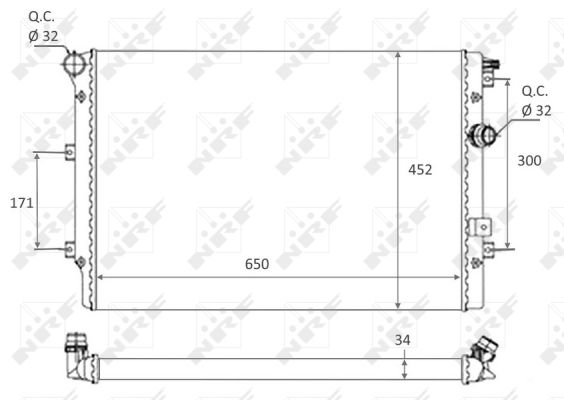 Radiator, racire motor 58464 NRF