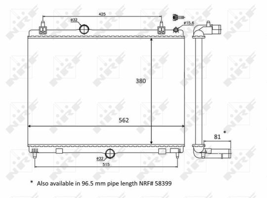 Radiator, racire motor 58468 NRF