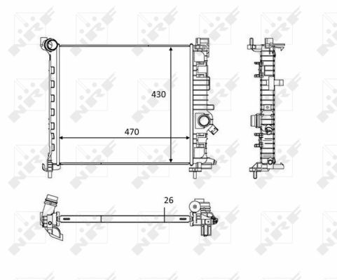 Radiator, racire motor 58473 NRF