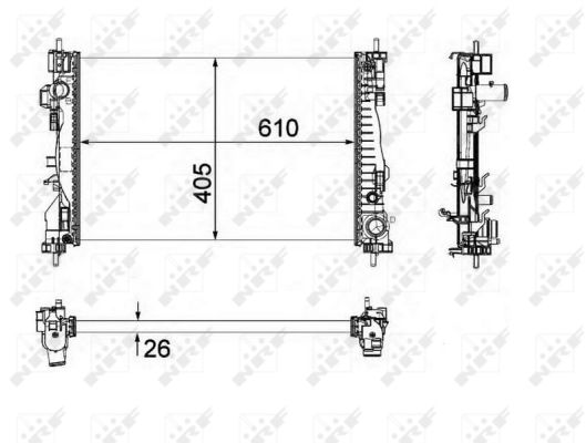 Radiator, racire motor 58492 NRF