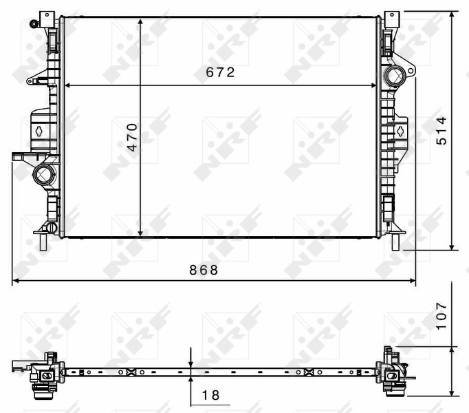 Radiator, racire motor 58499 NRF