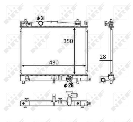 Radiator, racire motor 58501 NRF