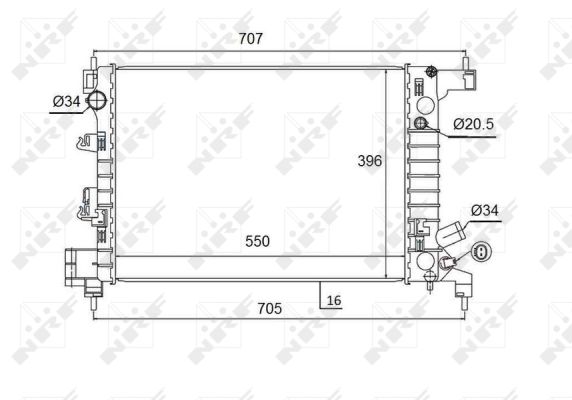 Radiator, racire motor 58504 NRF