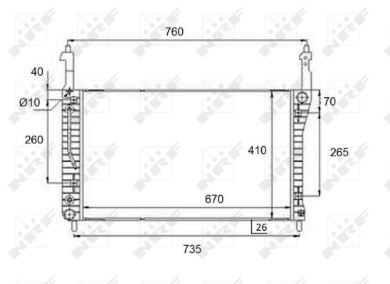 Radiator, racire motor 58509 NRF