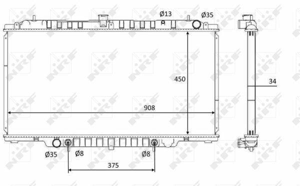 Radiator, racire motor 58548 NRF