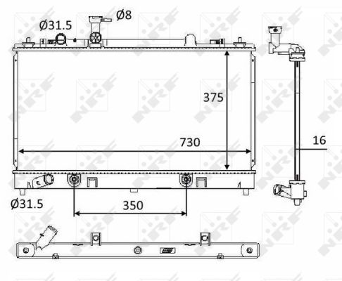 Radiator, racire motor 58560 NRF