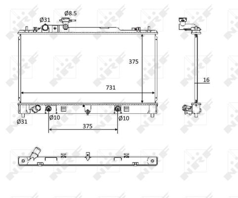 Radiator, racire motor 58561 NRF