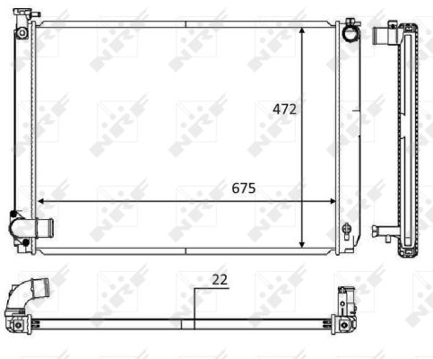 Radiator, racire motor 58604 NRF