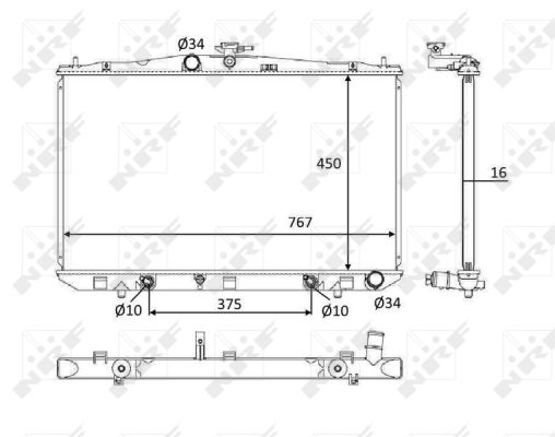 Radiator, racire motor 58610 NRF