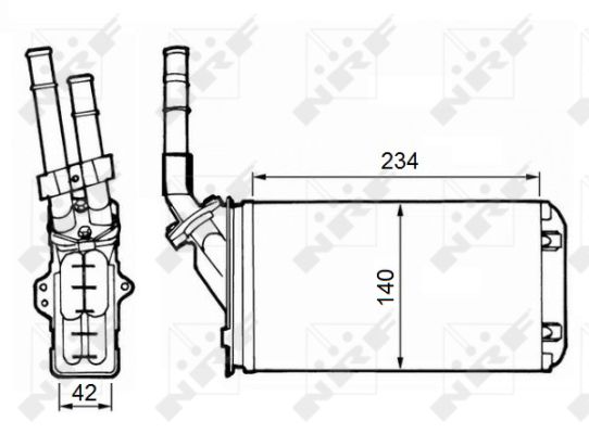 Schimbator caldura, incalzire habitaclu 58643 NRF