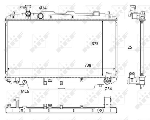 Radiator, racire motor 58645 NRF