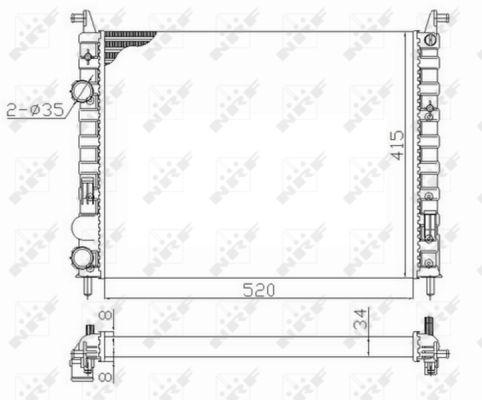 Radiator, racire motor 58656 NRF