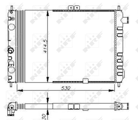 Radiator, racire motor 58670 NRF