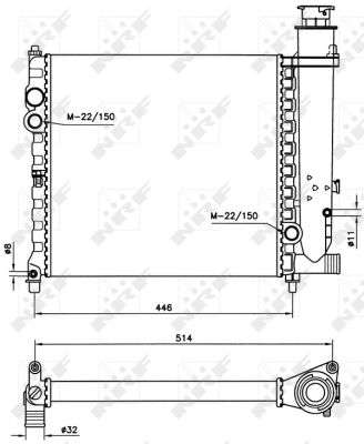 Radiator, racire motor 58714 NRF