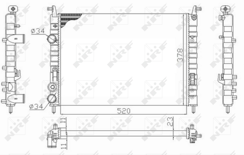 Radiator, racire motor 58726 NRF