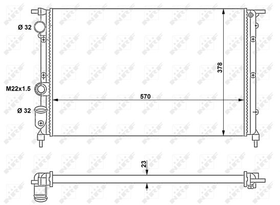 Radiator, racire motor 58852 NRF