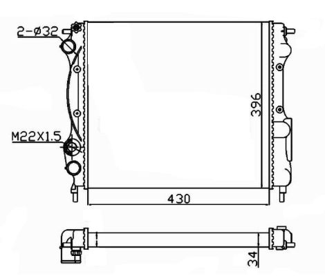 Radiator, racire motor 58934A NRF