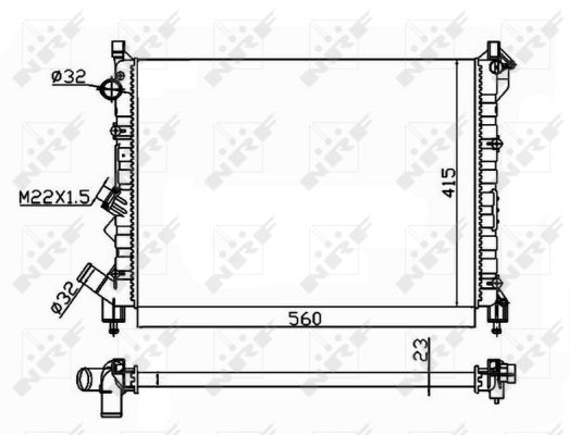 Radiator, racire motor 58943A NRF