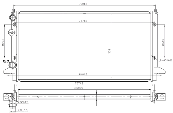 Radiator, racire motor 58950 NRF