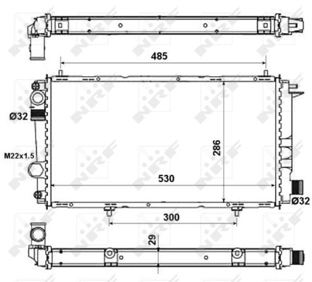 Radiator, racire motor 58957A NRF