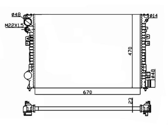 Radiator, racire motor 58958A NRF