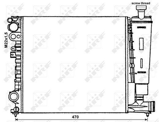 Radiator, racire motor 58959 NRF