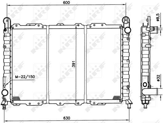 Radiator, racire motor 58996 NRF