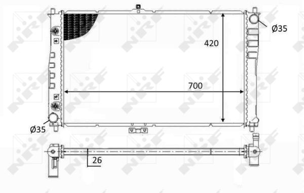 Radiator, racire motor 59019 NRF