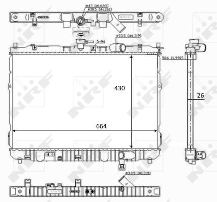 Radiator, racire motor 59046 NRF