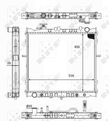 Radiator, racire motor 59049 NRF