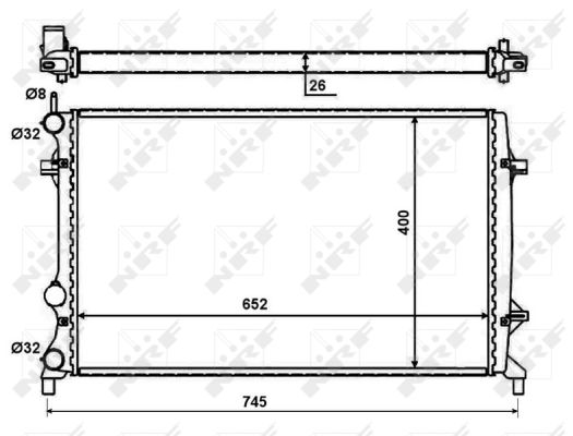 Radiator, racire motor 59057 NRF