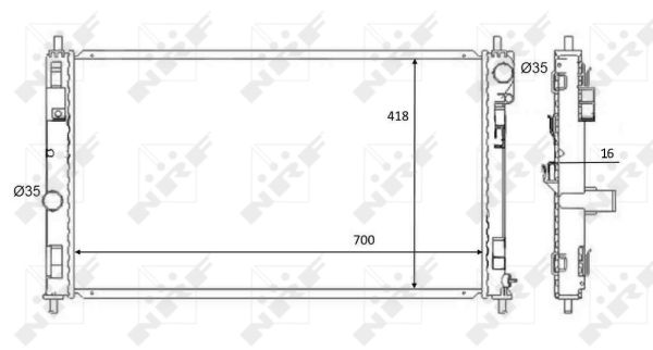 Radiator, racire motor 59089 NRF