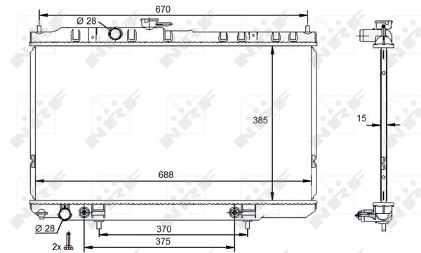 Radiator, racire motor 59100 NRF