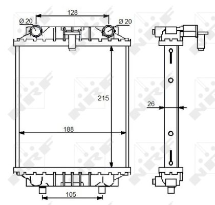 Radiator, racire motor 59125 NRF