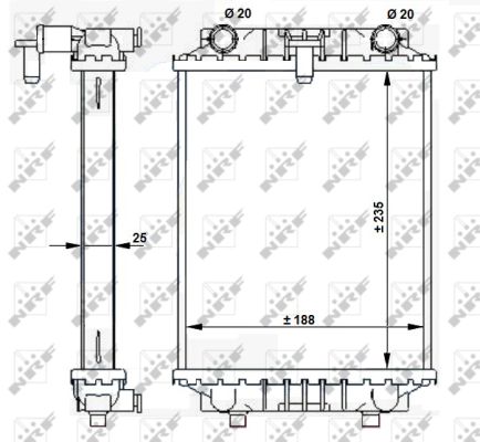 Radiator, racire motor 59183 NRF