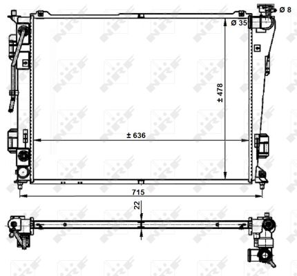 Radiator, racire motor 59200 NRF