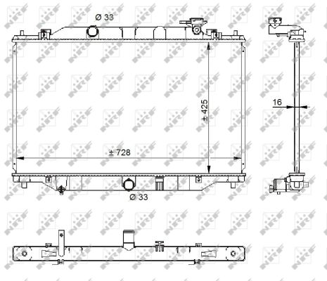 Radiator, racire motor 59206 NRF