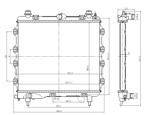 Radiator, racire motor 59259 NRF