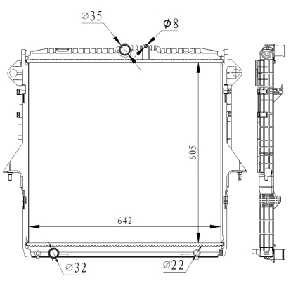 Radiator, racire motor 59261 NRF