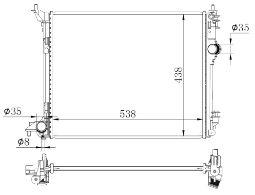 Radiator, racire motor 59270 NRF