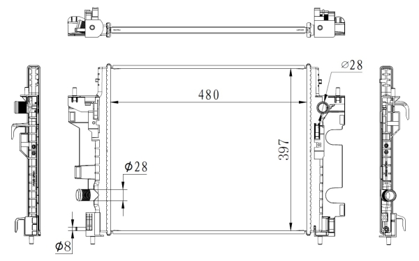 Radiator, racire motor 59274 NRF