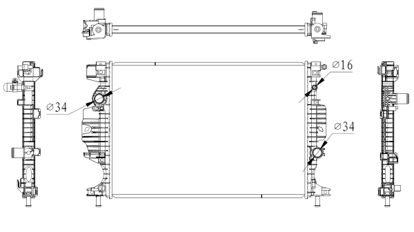 Radiator, racire motor 59284 NRF