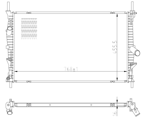 Radiator, racire motor 59293 NRF