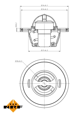 Termostat,lichid racire 725016 NRF