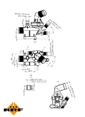 Termostat,lichid racire 725019 NRF