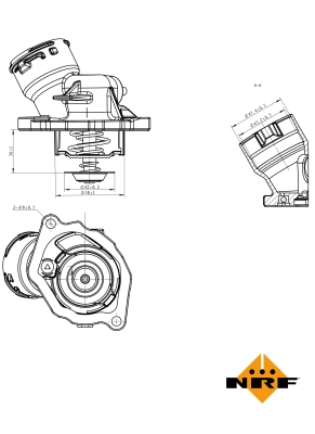 Termostat,lichid racire 725023 NRF