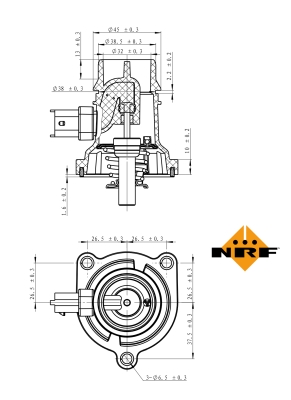 Termostat,lichid racire 725024 NRF