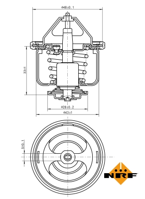 Termostat,lichid racire 725026 NRF