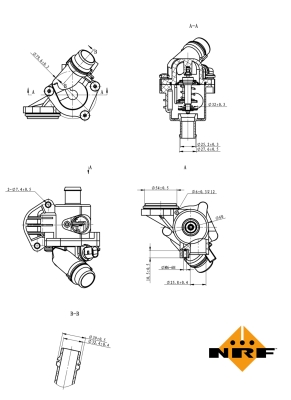 Termostat,lichid racire 725028 NRF