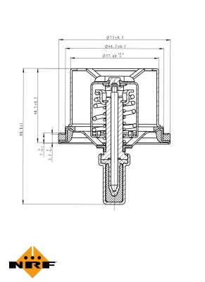 Termostat,lichid racire 725029 NRF